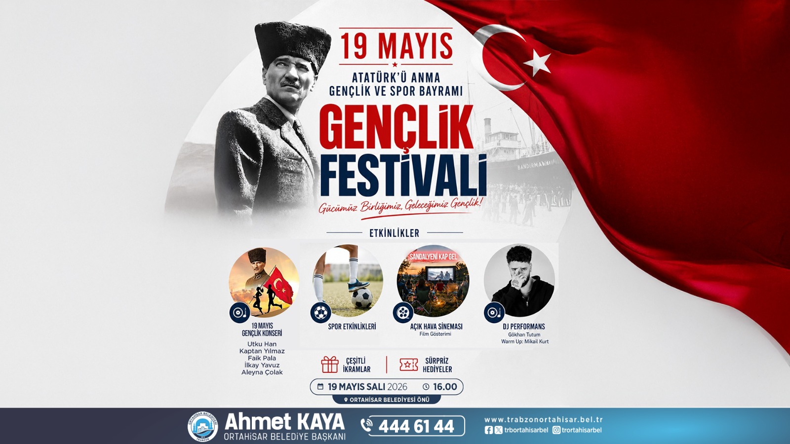 19 MAYIS COŞKUSU, ORTAHİSAR’DA YAŞANACAK
